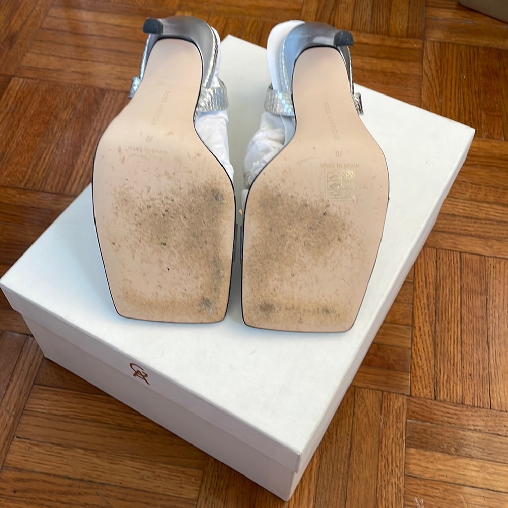 Good American Lucite Silver Sandal - 8.5 - Picture 5 of 6